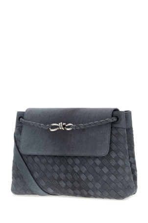 Air Force blue suede Andiamo Messenger shopping bag BOTTEGA VENETA (807715V6FQ2)