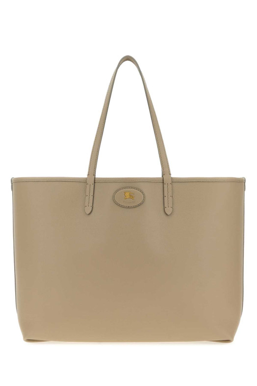 Двусторонняя кожаная сумка для покупок серого цвета «Dove» от BURBERRY (8123376)