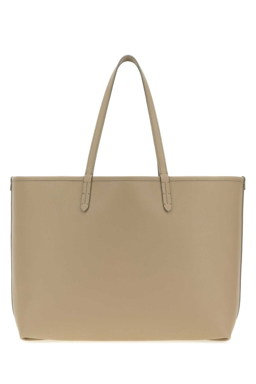 Двусторонняя кожаная сумка для покупок серого цвета «Dove» от BURBERRY (8123376)