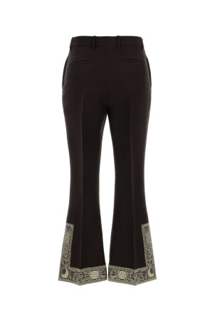 Chocolate wool blend flared pant BURBERRY (8123869)