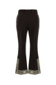 Широкие брюки из смешанной шерсти шоколадного цвета BURBERRY (8123869)