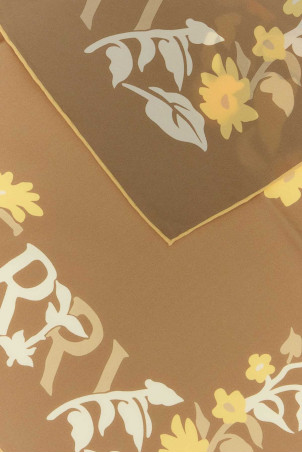 Бежевий шовковий шарф BURBERRY (8125638)