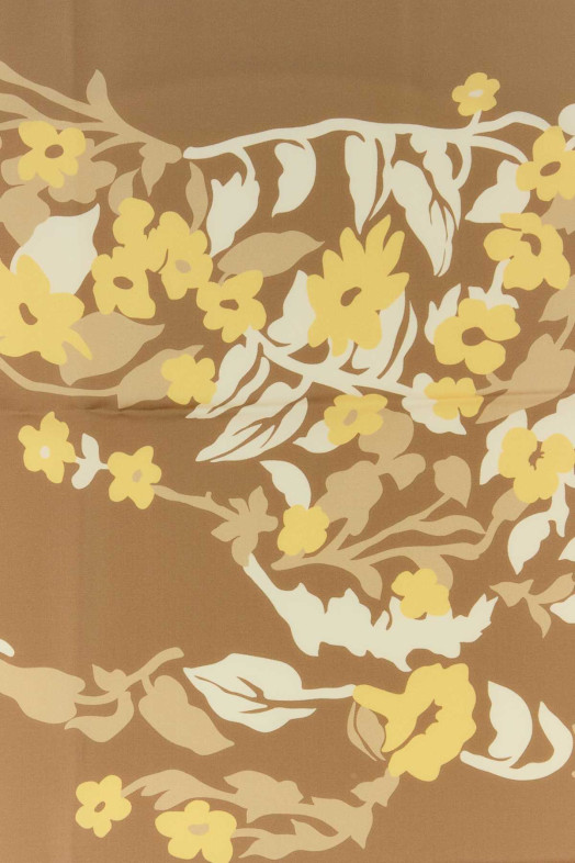 Бежевый шелковый шарф BURBERRY (8125638)