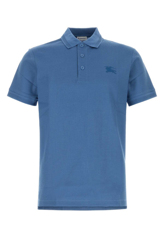 Полурубашка из ткани пике цвета «лазурный синий» BURBERRY (8126935)