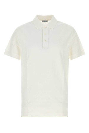 Белая рубашка-поло из пике BURBERRY (8126937)