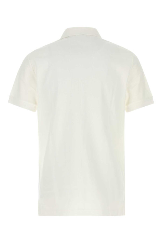 Белая рубашка-поло из пике BURBERRY (8126937)