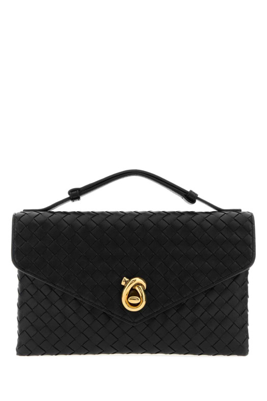 Black leather Knot Lock handbag BOTTEGA VENETA (817191V08Z0)