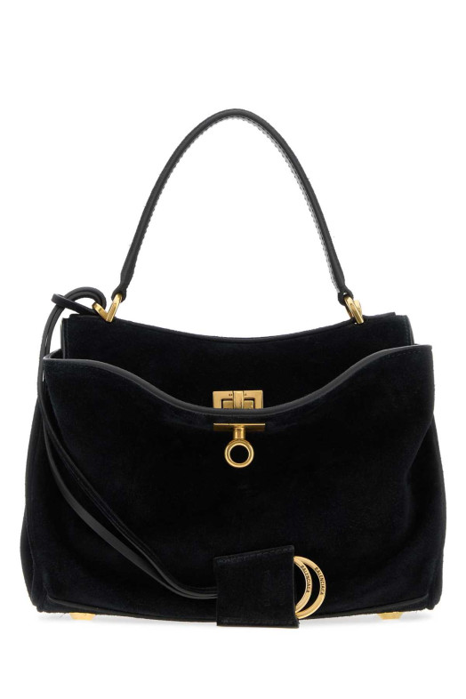 Black suede mini Rodeo handbag Black BALENCIAGA (8437122ACKO)