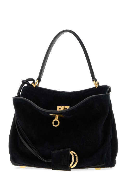 Black suede mini Rodeo handbag Black BALENCIAGA (8437122ACKO)