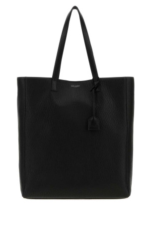 Black leather Bold shopping bag Black SAINT LAURENT (845384AACIU)