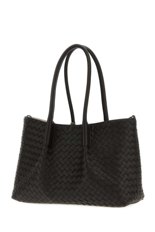 Двостороння сумка для покупок «Пінакотека» з темно-коричневої шкіри від BOTTEGA VENETA (854371V5AG1)