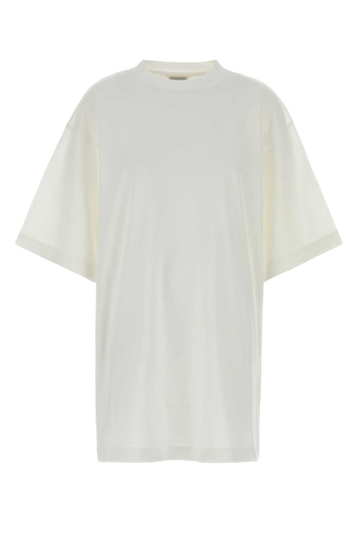 БЕЛАЯ ФУТБОЛКА С НАДПИСЬЮ В СТИЛЕ ВИНТАЖ ОТ BOTTEGA VENETA (864786V6F20)