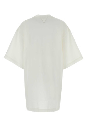 Біла футболка з написом у стилі вінтаж від Bottega Veneta (864786V6F20)