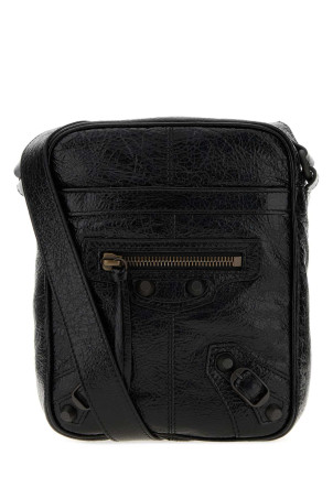 Black leather Le City crossbody bag Black BALENCIAGA (8677102ABEK)