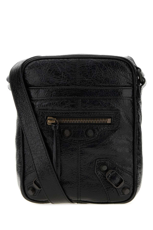 Black leather Le City crossbody bag Black BALENCIAGA (8677102ABEK)
