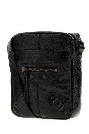 Black leather Le City crossbody bag Black BALENCIAGA (8677102ABEK)