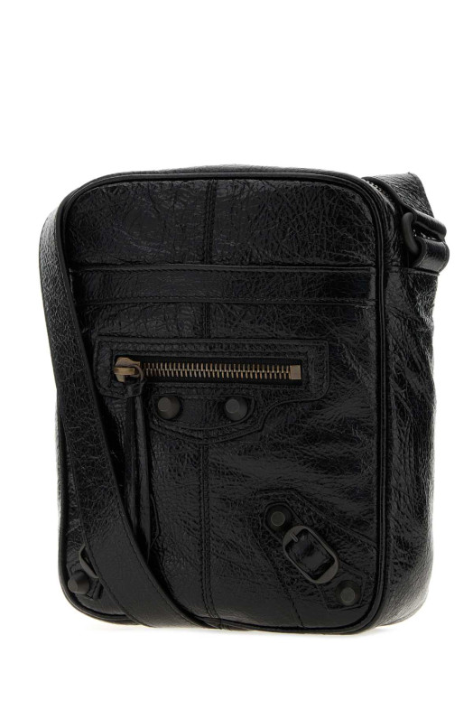 Black leather Le City crossbody bag Black BALENCIAGA (8677102ABEK)