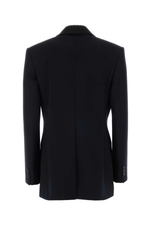 Вовняний блейзер темно-синього кольору BOTTEGA VENETA (872990V6DH0)
