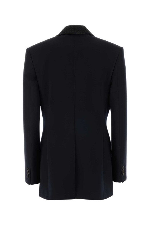 Шерстяной блейзер цвета «полуночный синий» BOTTEGA VENETA (872990V6DH0)