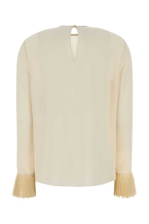 Блуза з крепу кольору слонової кістки VALENTINO GARAVANI (8B0AEBW021B)