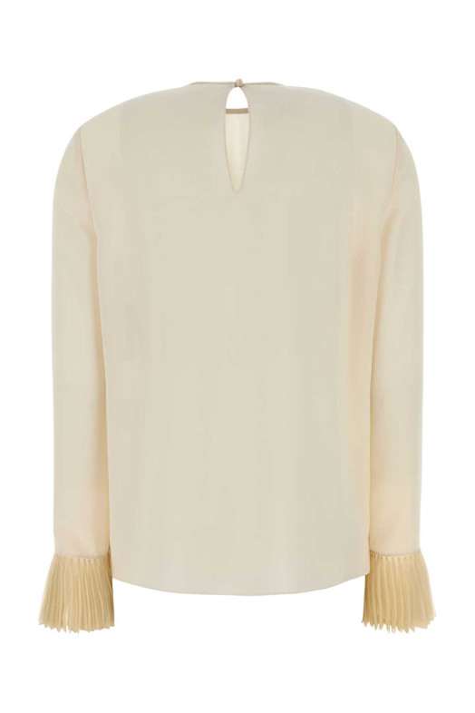 Блузка из крепа цвета слоновой кости VALENTINO GARAVANI (8B0AEBW021B)