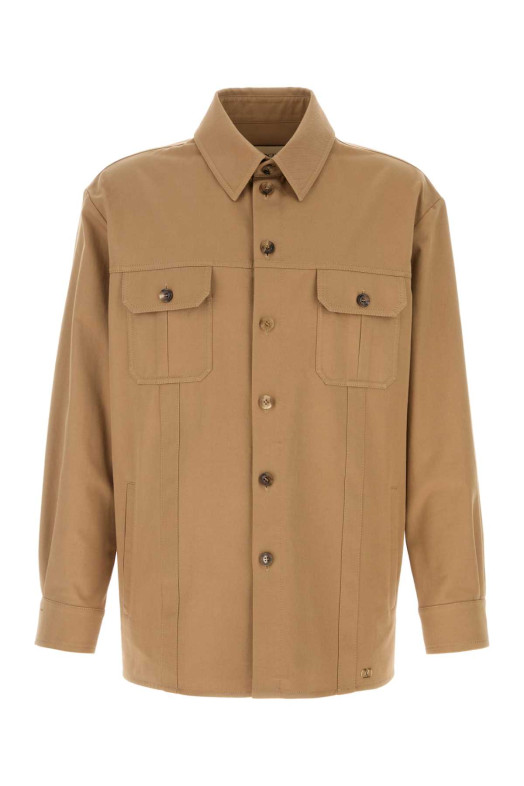 Camel twill shirt VALENTINO GARAVANI (8V0CIQ10ALS)