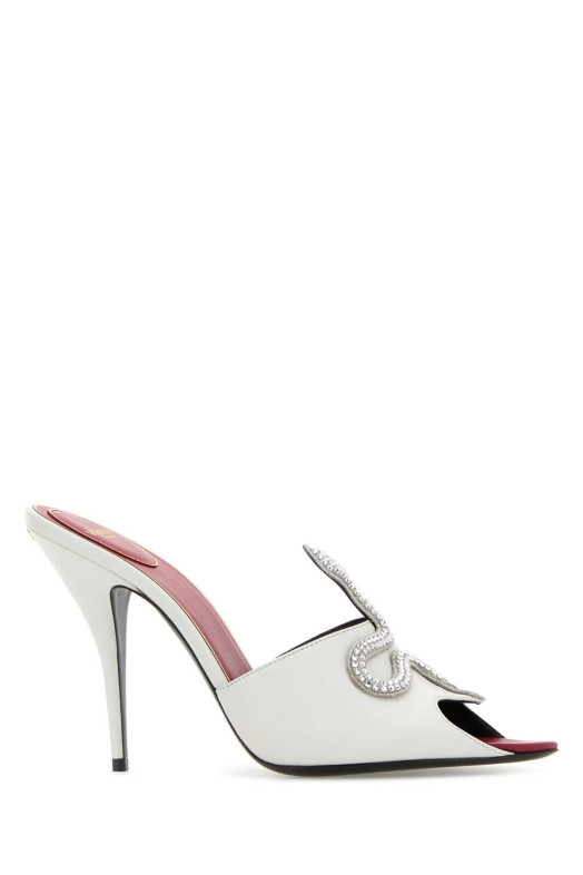 Белые кожаные туфли-муле CÅur VipÃ¨re от VALENTINO GARAVANI (8W0S0PD7HIZ)