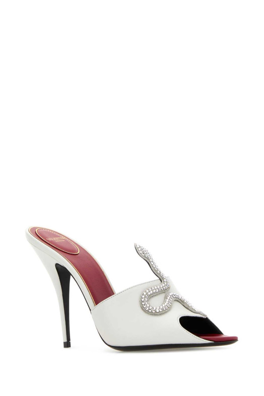 Белые кожаные туфли-муле CÅur VipÃ¨re от VALENTINO GARAVANI (8W0S0PD7HIZ)
