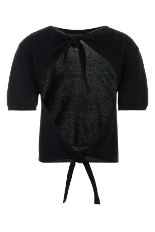 Чорний бавовняний топ GANNI (A1070257)