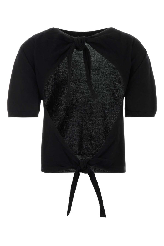 Black cotton top GANNI (A1070257)