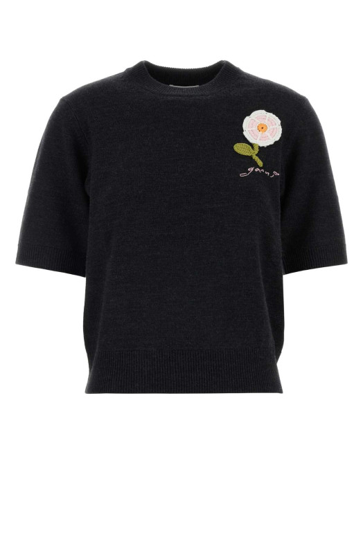 Slate wool blend sweater GANNI (A1070268)