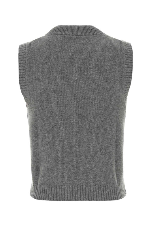 Grey wool blend vest Gray GANNI (A1070269)