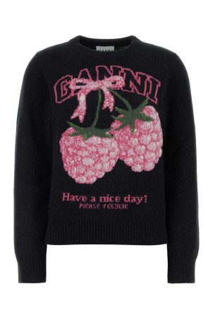 Slate wool blend sweater GANNI (A1070276)