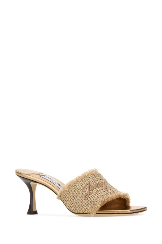 Gold fabric Alexia 70 mules JIMMY CHOO (ALEXIA70GUB)