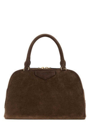 Коричневая замшевая сумка среднего размера Antigona East-West Soft от GIVENCHY (BB515CB2DM)