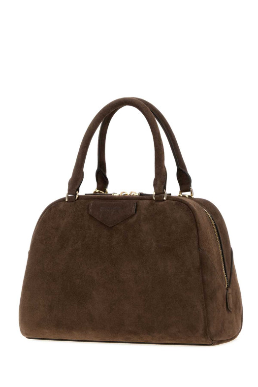 Коричневая замшевая сумка среднего размера Antigona East-West Soft от GIVENCHY (BB515CB2DM)