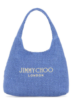 Світло-блакитна пляжна сумка з рафії JIMMY CHOO (BEACHDMNDHOBOMJYN)