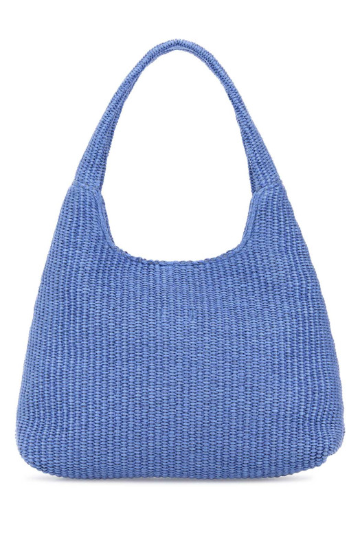 Светло-голубая пляжная сумка из рафии JIMMY CHOO (BEACHDMNDHOBOMJYN)