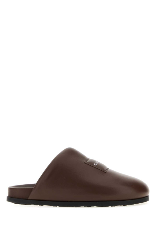 Chocolate leather slippers Multicolor GIVENCHY (BH302NH1XM)