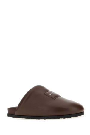 Chocolate leather slippers Multicolor GIVENCHY (BH302NH1XM)