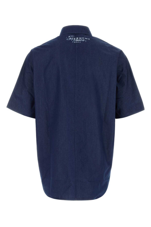 Camicia in chambray blu Black GIVENCHY (BM617Q517D)