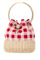 Embroidered canvas Bon Bon bucket bag JIMMY CHOO (BONBONBQQ)