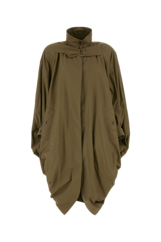 Пальто из оливково-зелёного поплина CHLOE (CH26UMA12144) CHLOÉ