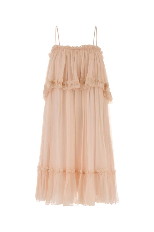 Pastel pink muslin mini dress CHLOE (CH26UR134001)