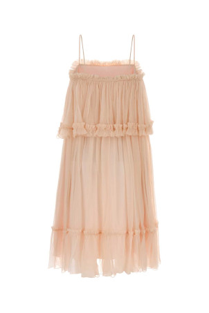 Pastel pink muslin mini dress CHLOE (CH26UR134001)