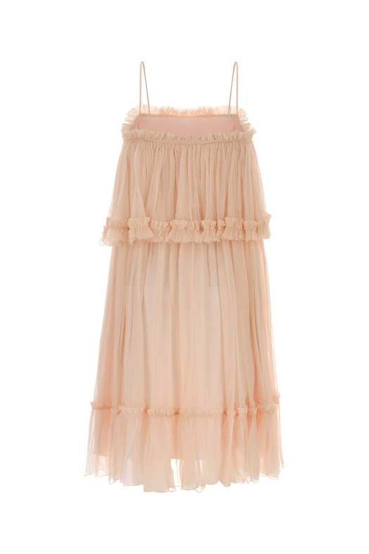 Pastel pink muslin mini dress CHLOE (CH26UR134001)