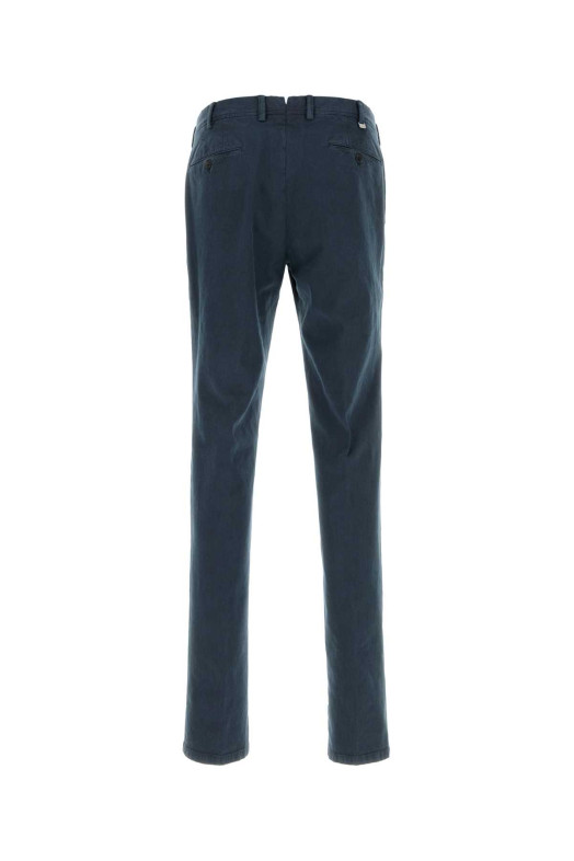 Брюки из эластичного хлопка темно-синего цвета PT TORINO (COVT1MZ00RWLRS81)