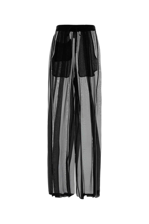 Black chiffon wide-leg pant Black DOLCE & GABBANA (FTDJETFU1AT)