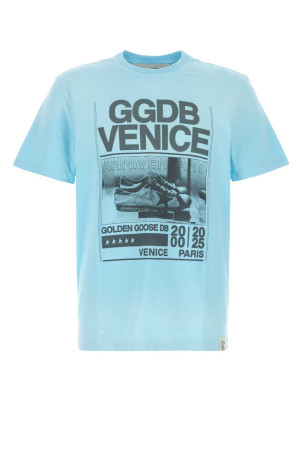 Light-blue cotton t-shirt GOLDEN GOOSE DELUXE BRAND (GMP01220P002368)