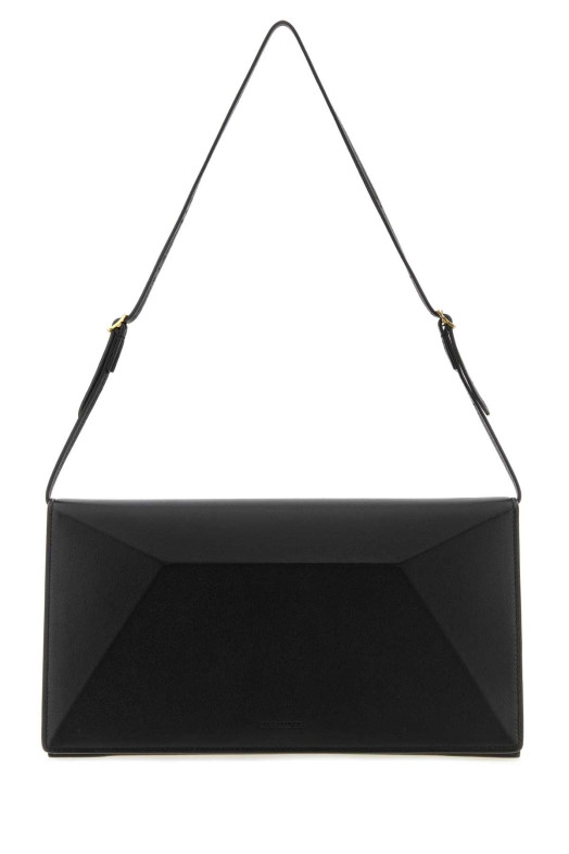 Black leather medium File shoulder bag JIL SANDER (J08ZH0099P9077)